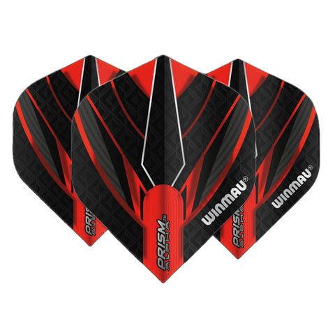 Winmau Prism Alpha Red & Black Dart  Flights