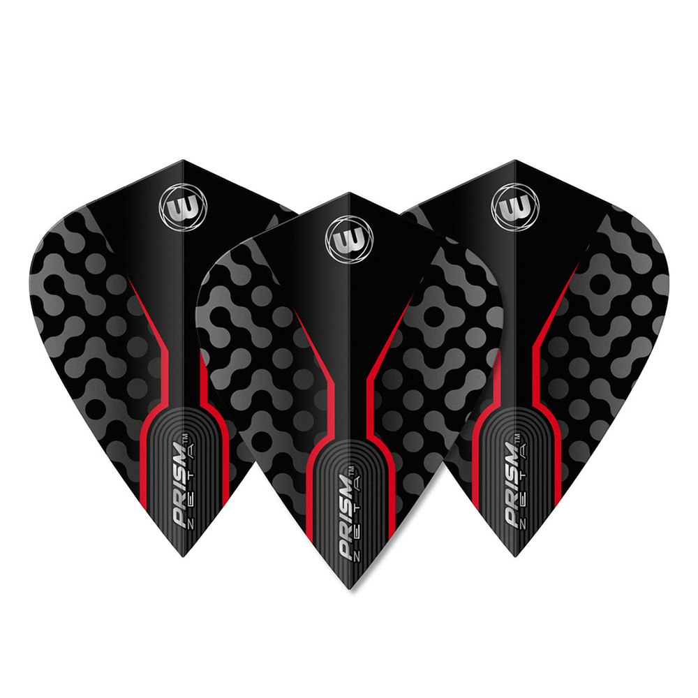 Winmau Prism Zeta Black & Red Kite Dart Flights