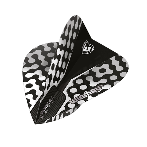 Winmau Prism Zeta Black, White & Grey Kite Dart Flights