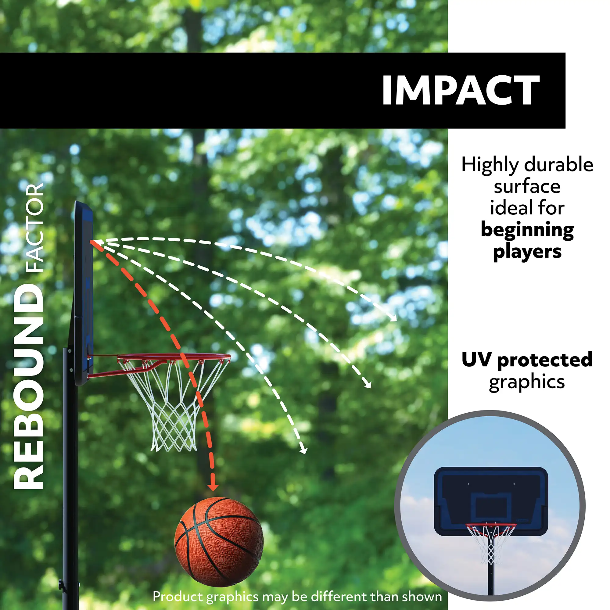 LIFETIME 32 Youth Adjustable Portable Basketball Hoop – SPORTS